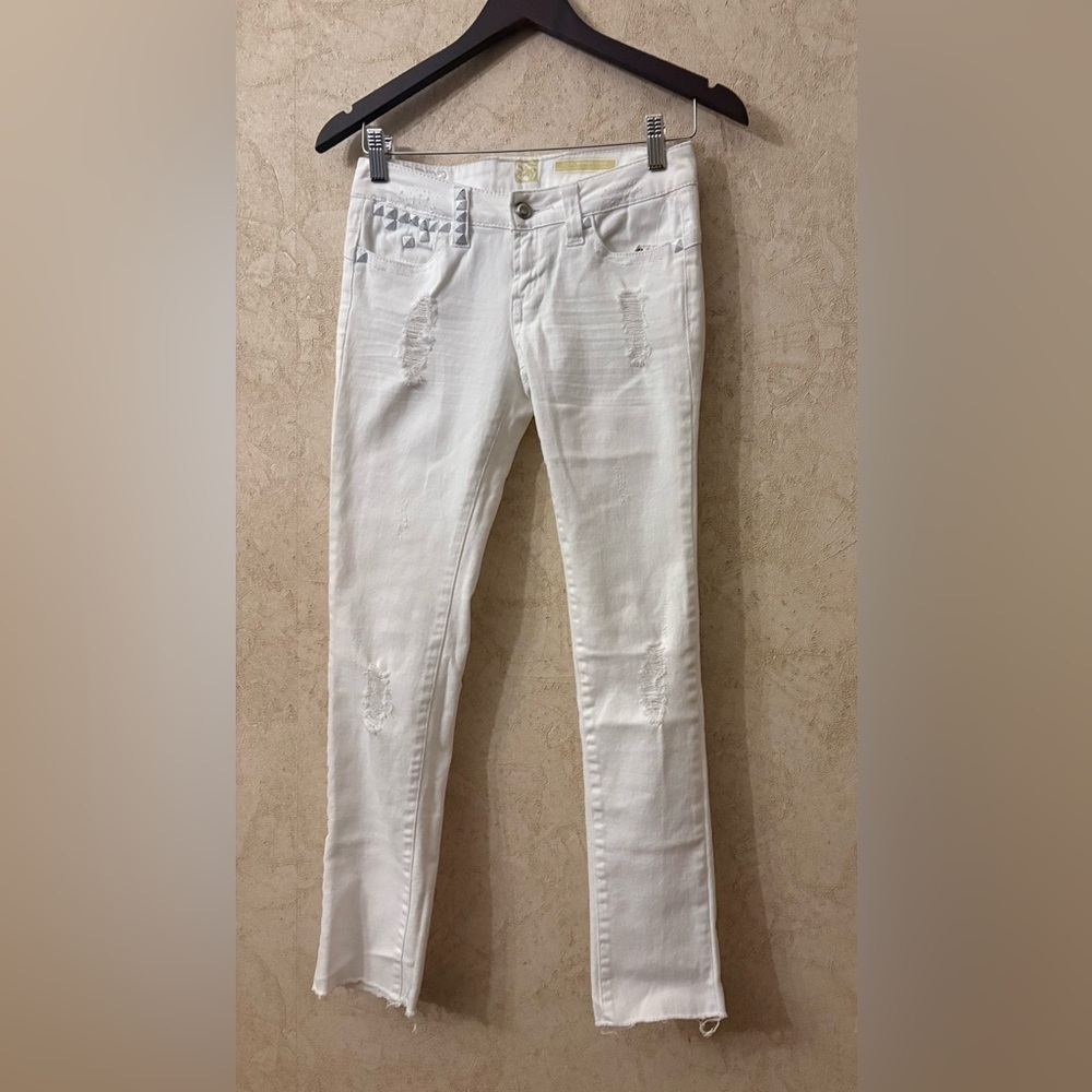 Flying Monkey Destroyed Jeans with Raw Hem